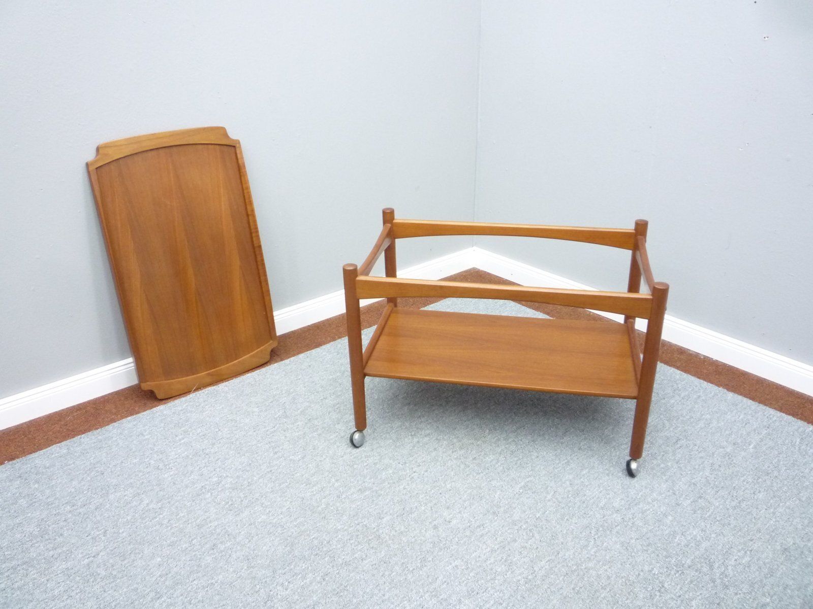 Danish Teak Bar Cart By Poul Hundevad, 1960s photo 451.0