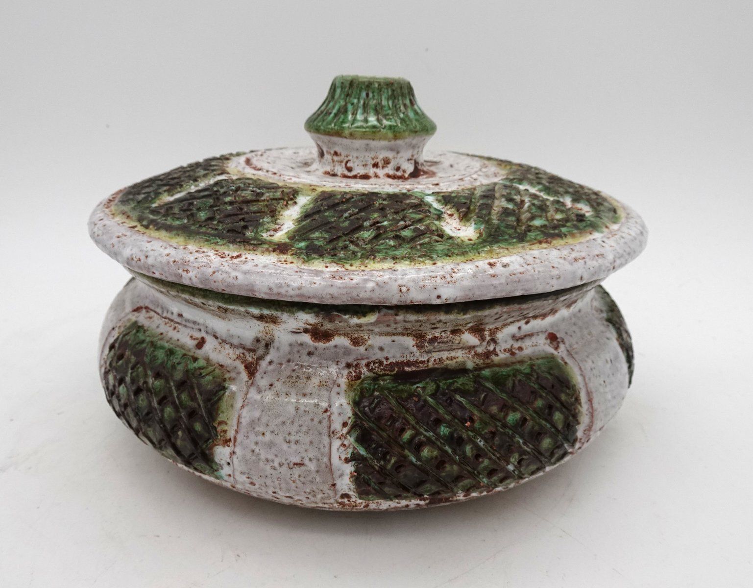 Vintage Ceramic Box By Marcel Giraud Cardelle From Vallauris, 1960s