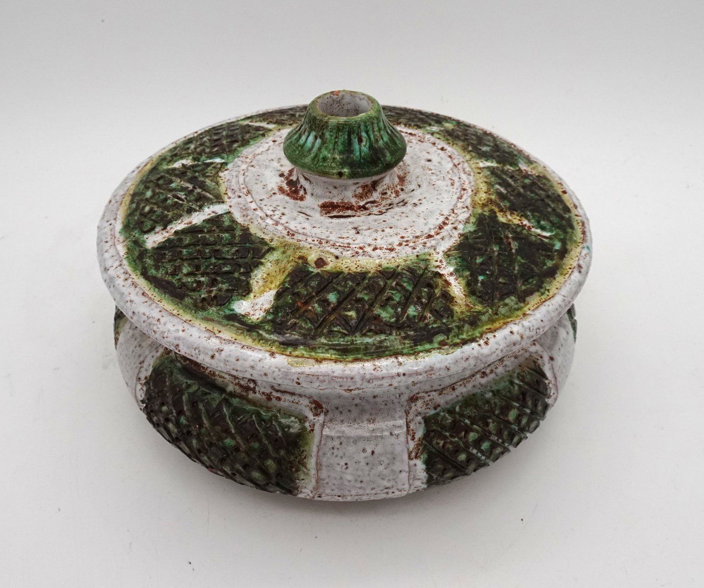 Vintage Ceramic Box By Marcel Giraud Cardelle From Vallauris, 1960s photo Home Decor
