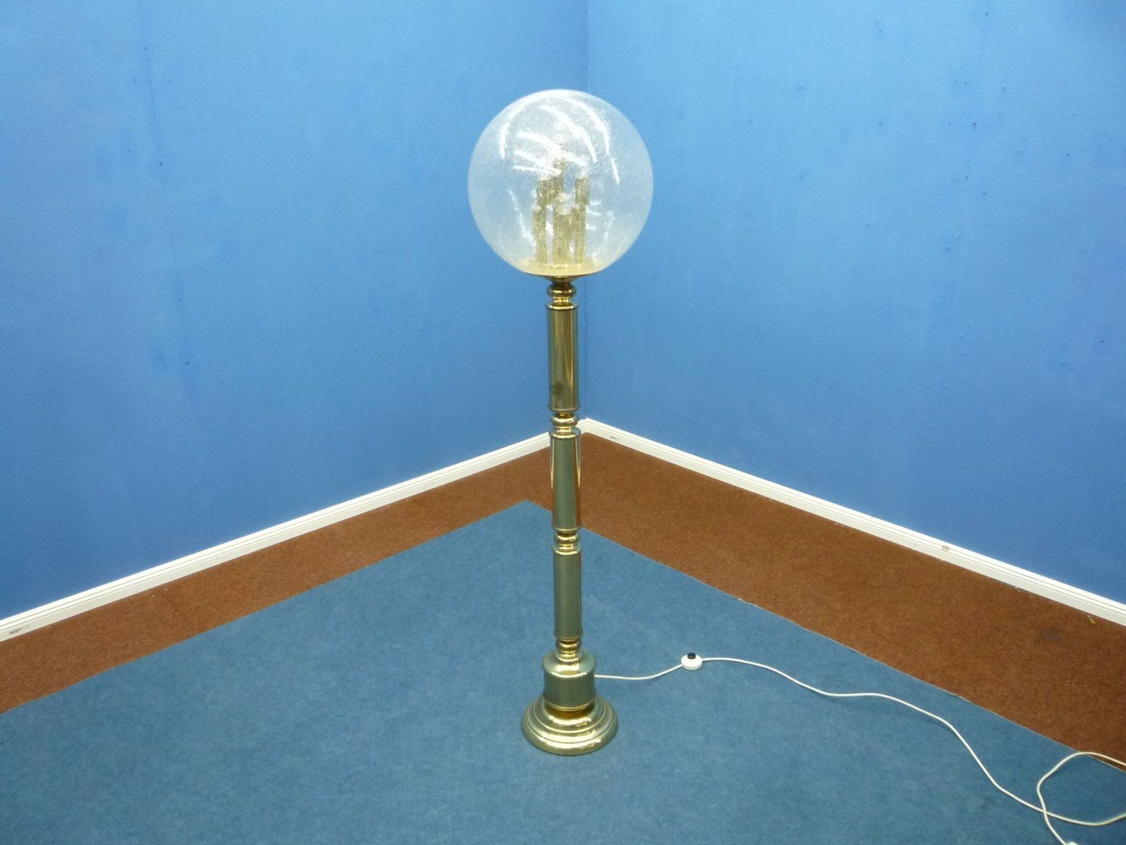 Floor Lamp In Brass And Glass By Leclair & Schäfer, 1960s
