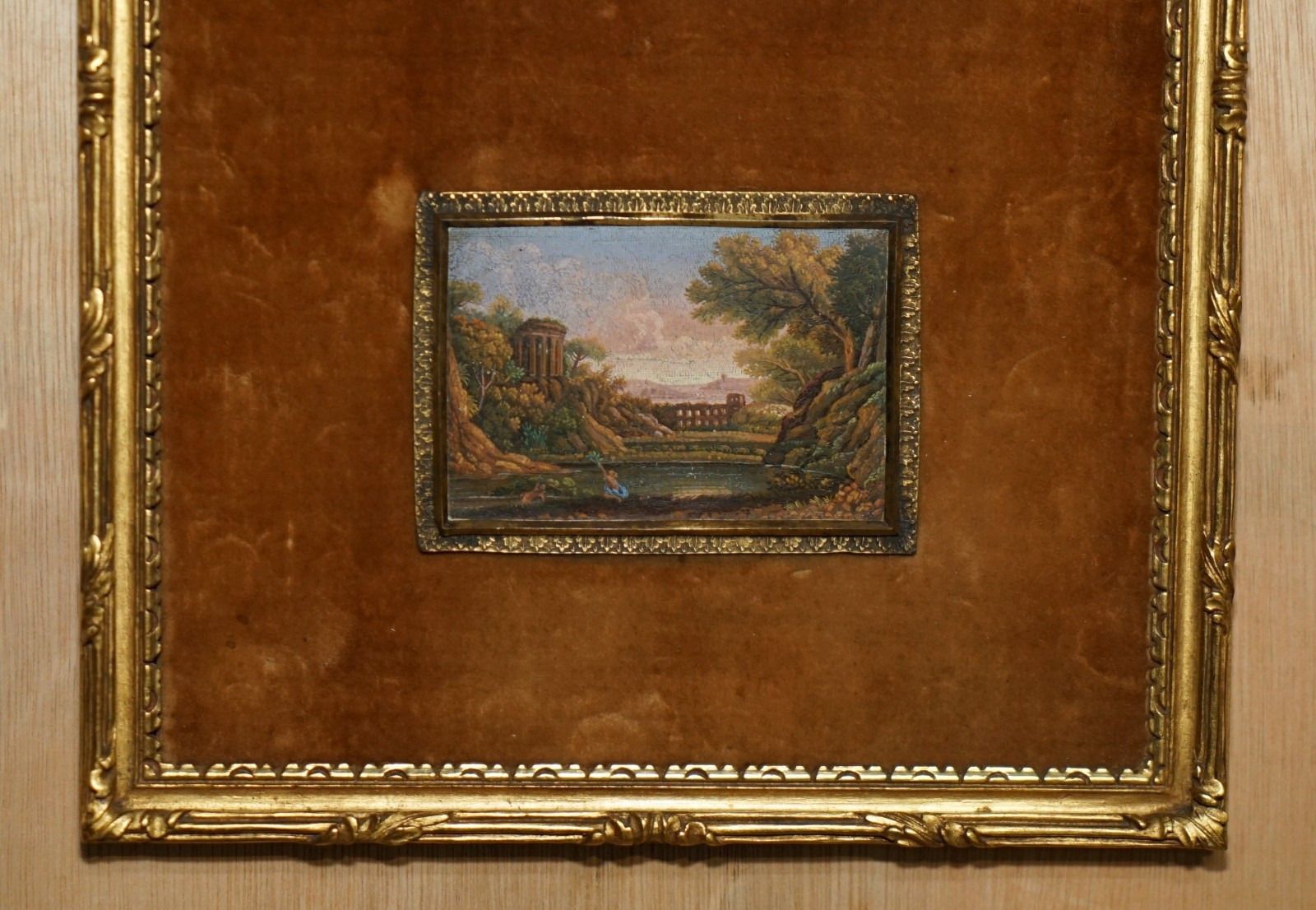 Pair Of Fine & Collectable Antique Circa 1820 Italian Rome Micromosaic Plaques photo 25000.0