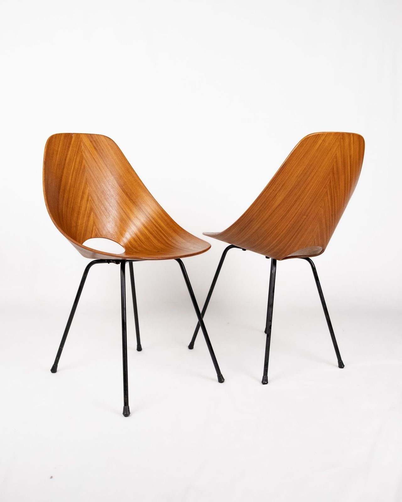 Pair Of Medea Chairs By Vittorio Nobili For Fratelli Tagliabue, Italy, Circa 1955 photo for sale