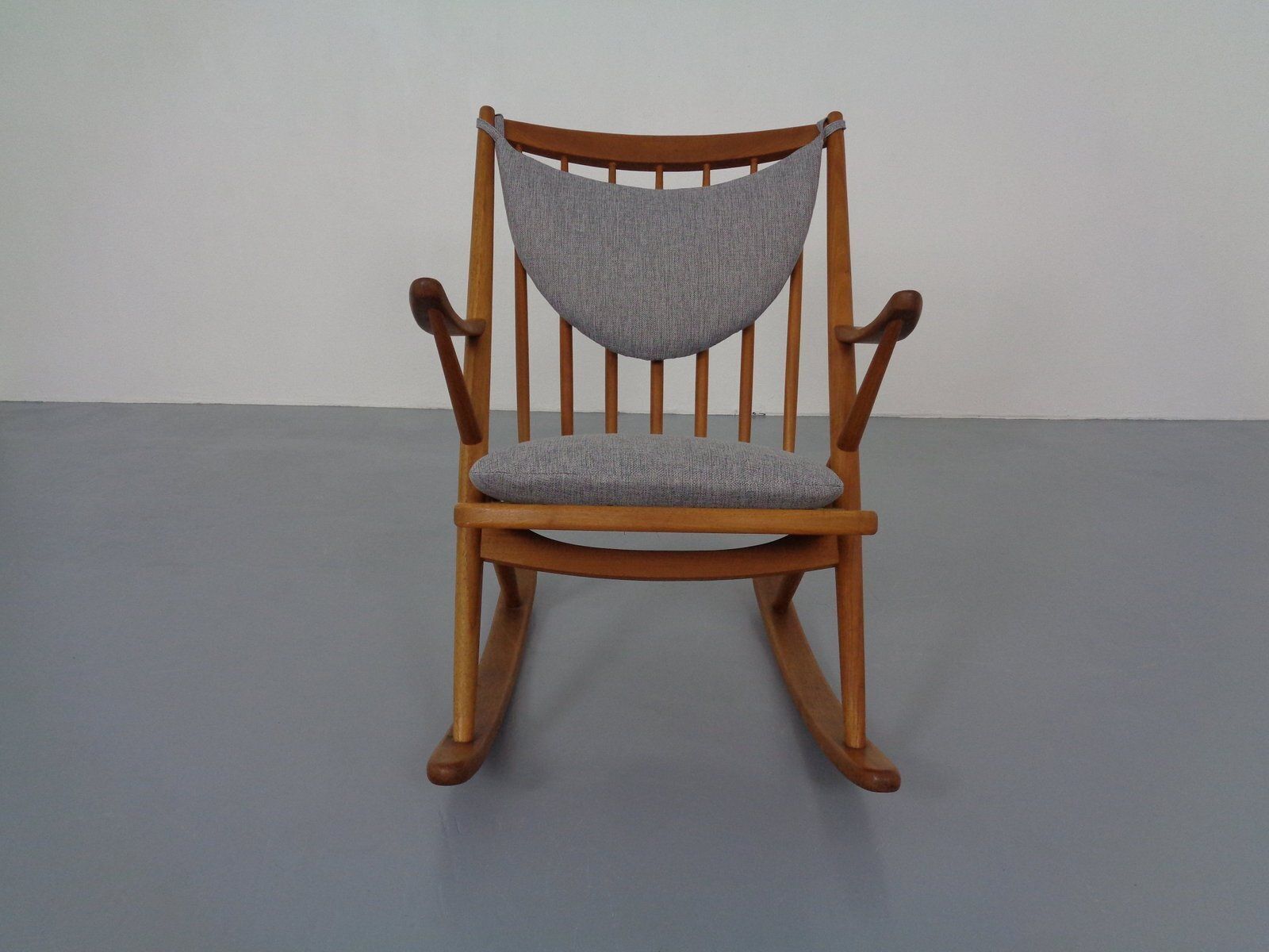 Teak Rocking Chair By Frank Reenskaug For Bramin, Denmark, 1960s photo for sale