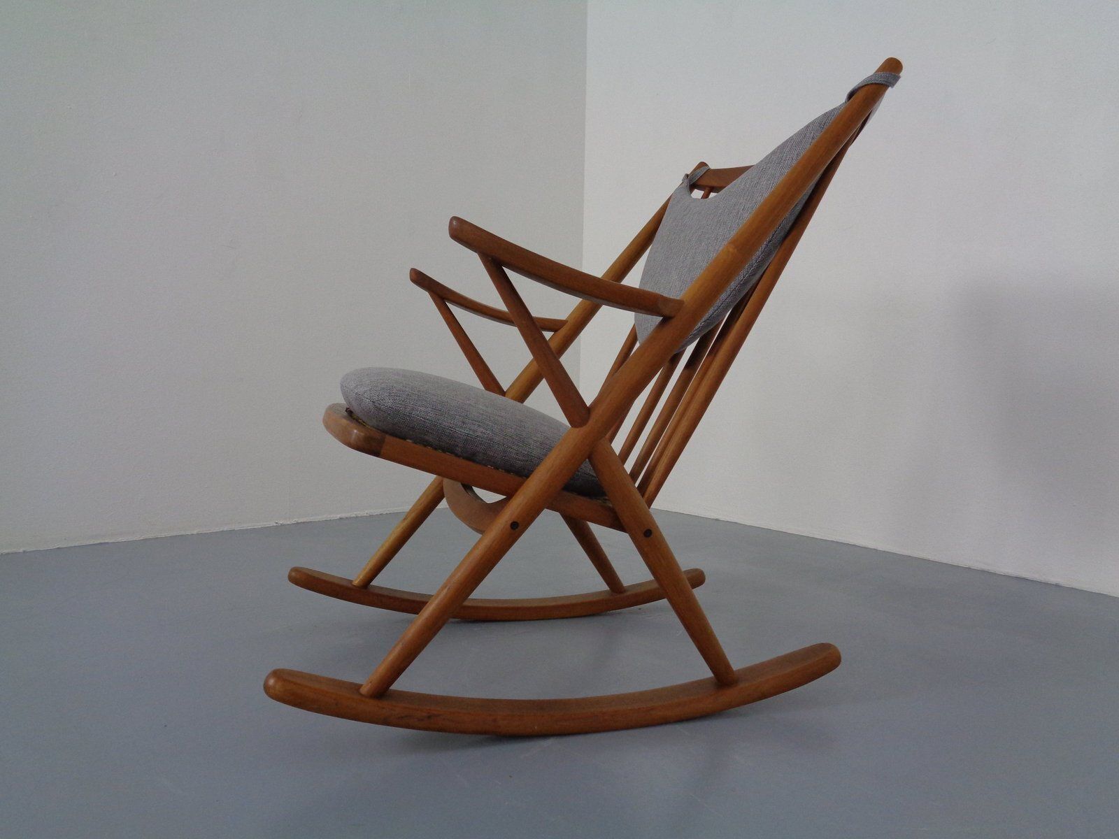 Teak Rocking Chair By Frank Reenskaug For Bramin, Denmark, 1960s photo Furniture