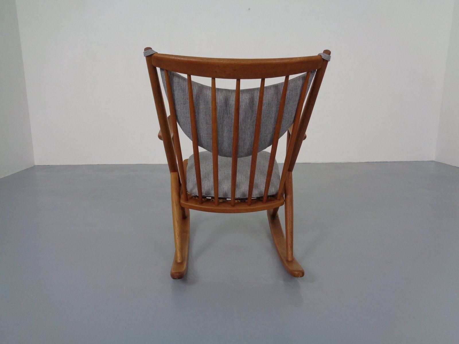 Teak Rocking Chair By Frank Reenskaug For Bramin, Denmark, 1960s photo vintage