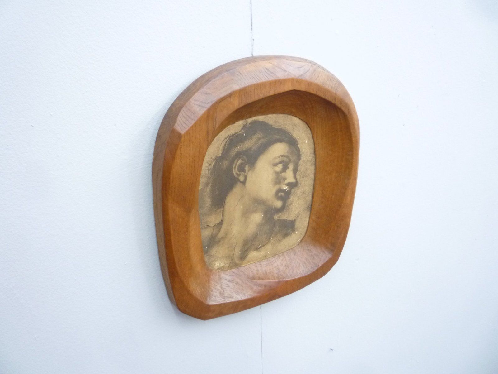 Anthroposophical Picture Frame Made Of Elm Wood, 1920s