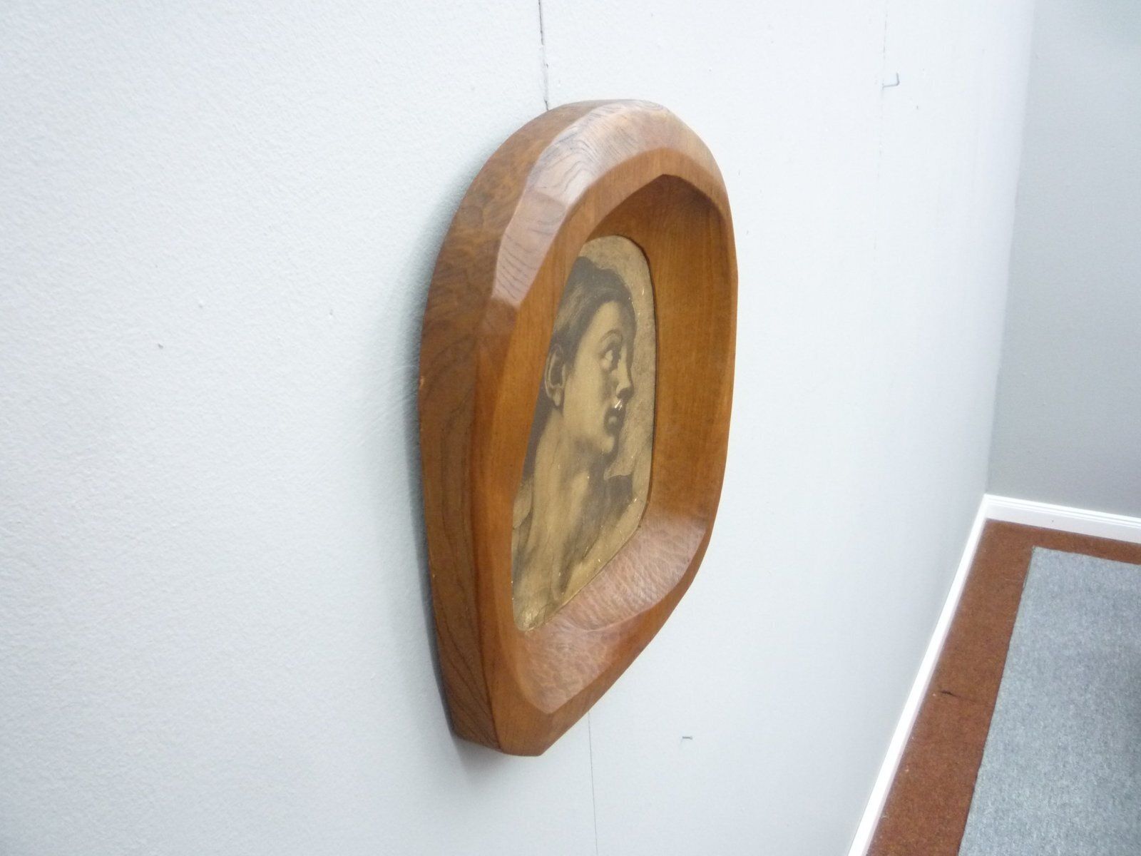Anthroposophical Picture Frame Made Of Elm Wood, 1920s photo Home Decor