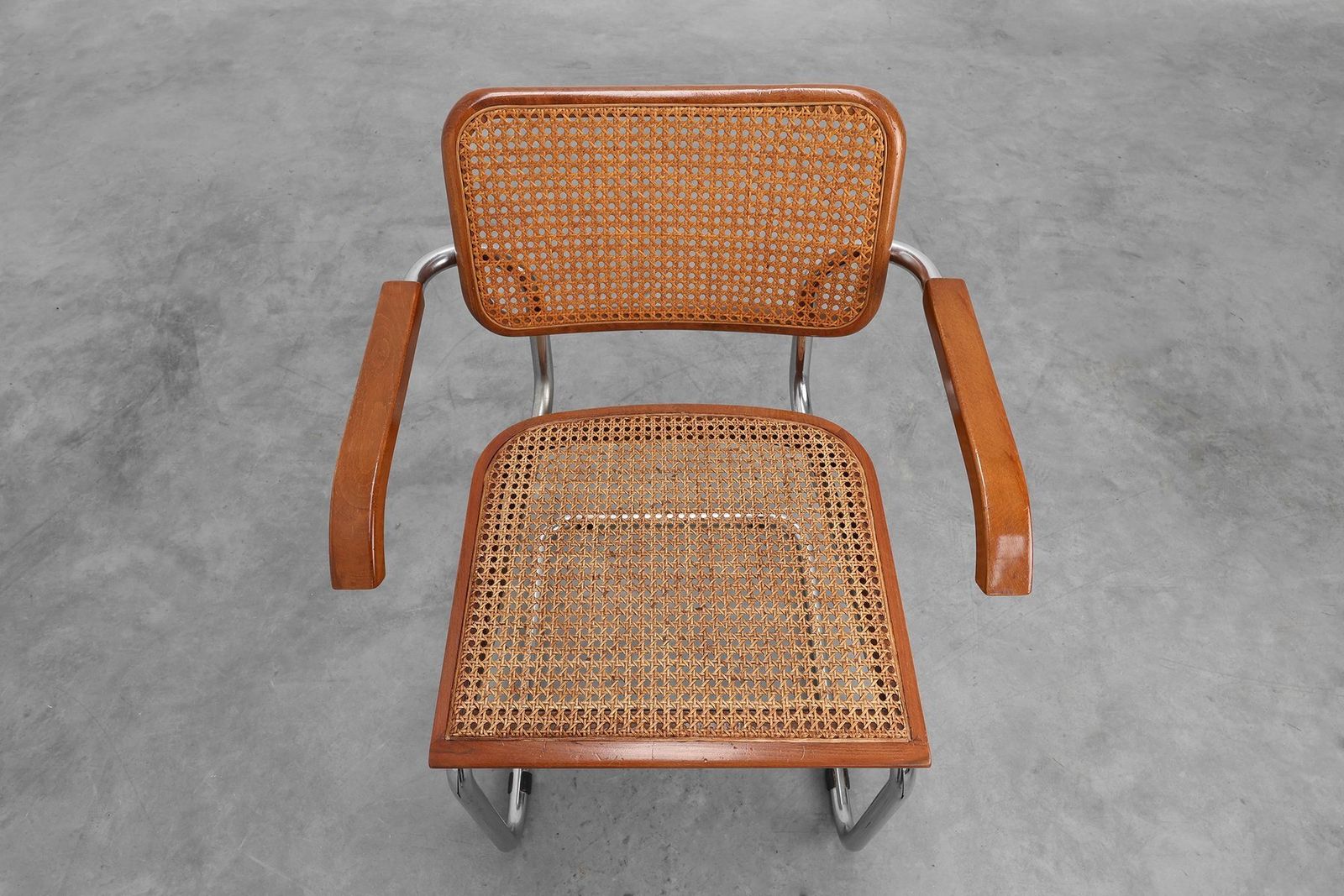 677.0 Bauhaus Armchair In Tubular Steel, Wood And Rattan, 1920 photo