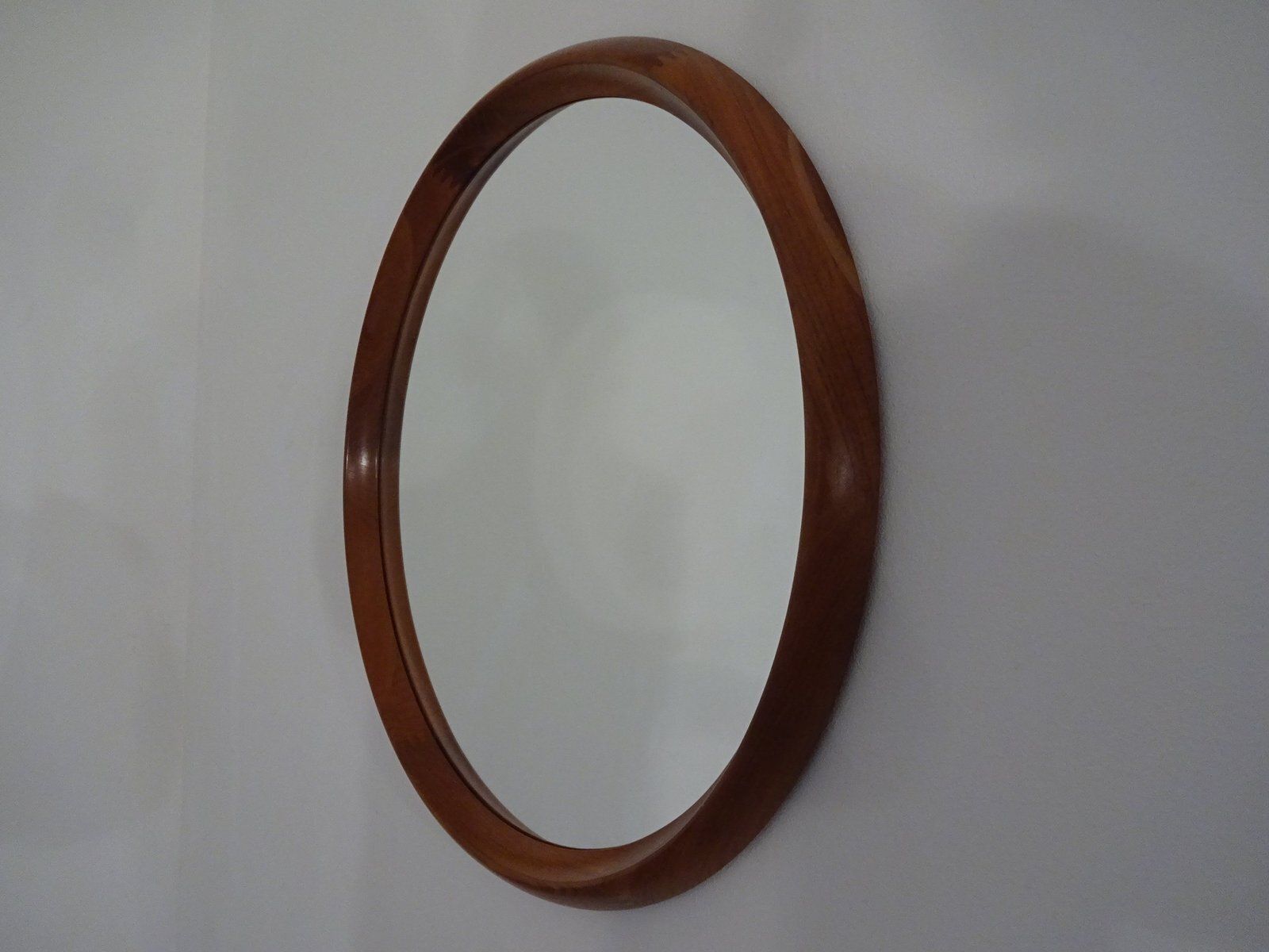 Large Teak Mirror By Bernhard Pedersen For Viby J. Møbelfabrik, Denmark, 1960s photo for sale