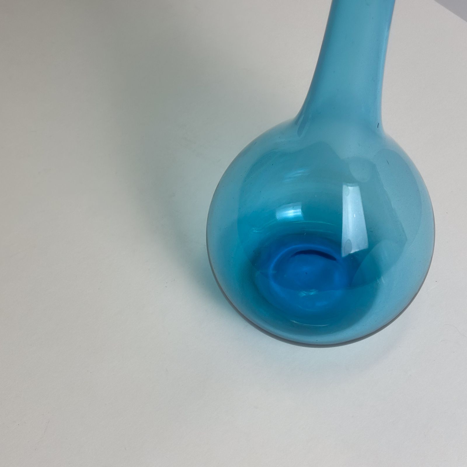 photo furniture Mid Century Pale Blue Glass Bottle Vase By Arthur Percy For Gullaskruf, Sweden