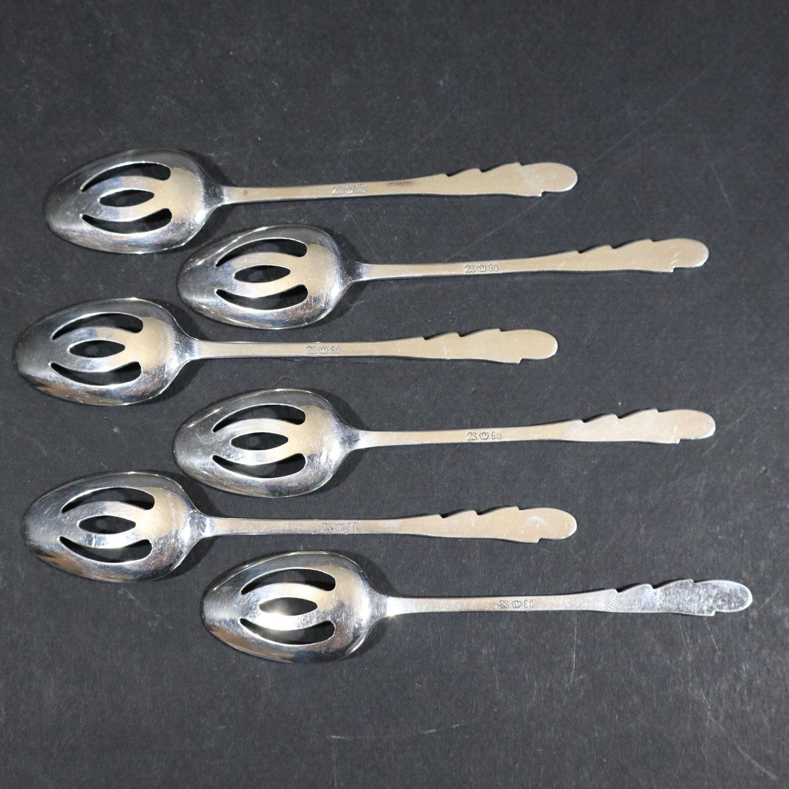 photo furniture 1950s Set Of 6 Dutch Silver Plated Teaspoon Set Of 6, Zilverstad Schoonhoven