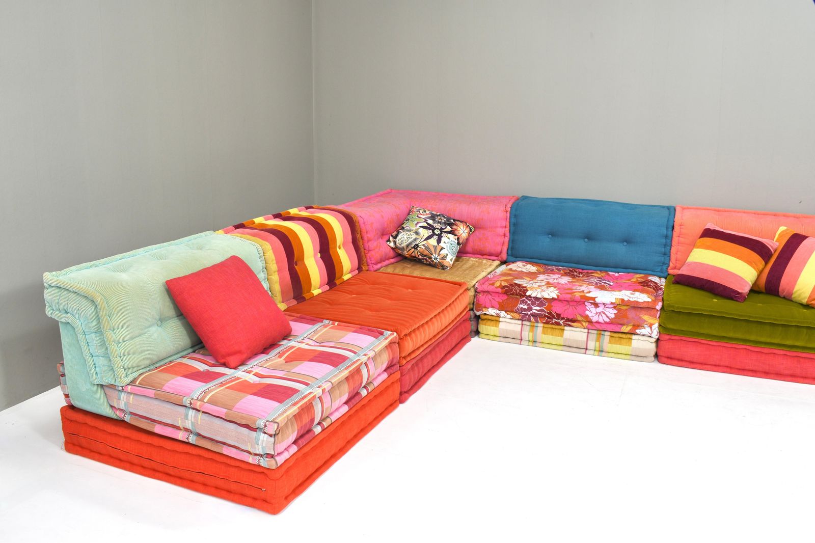 Furniture Mah Jong 33 Piece Sofa By Hans Hopfer In Missoni / Kenzo Fabric For Roche Bobois photo