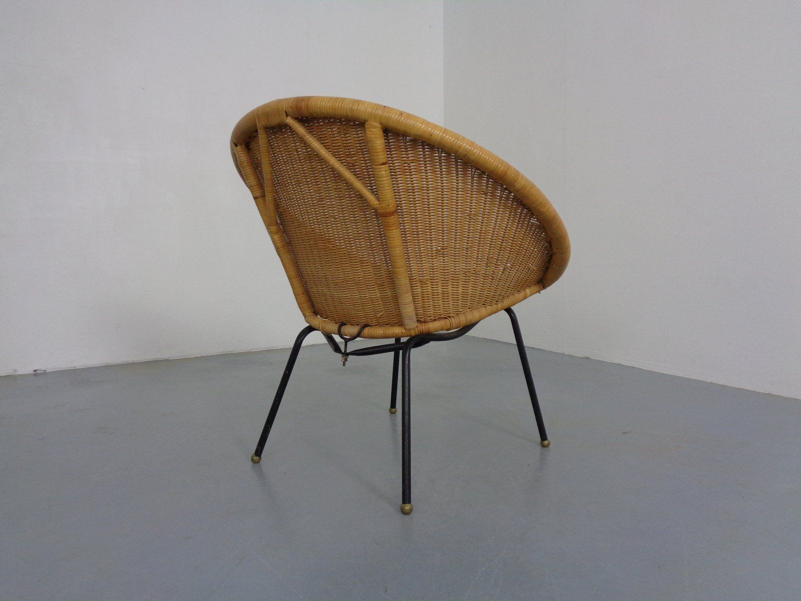 photo for sale Mid Century Modern Wicker Chair By Paul Mccobb, USA, 1950s