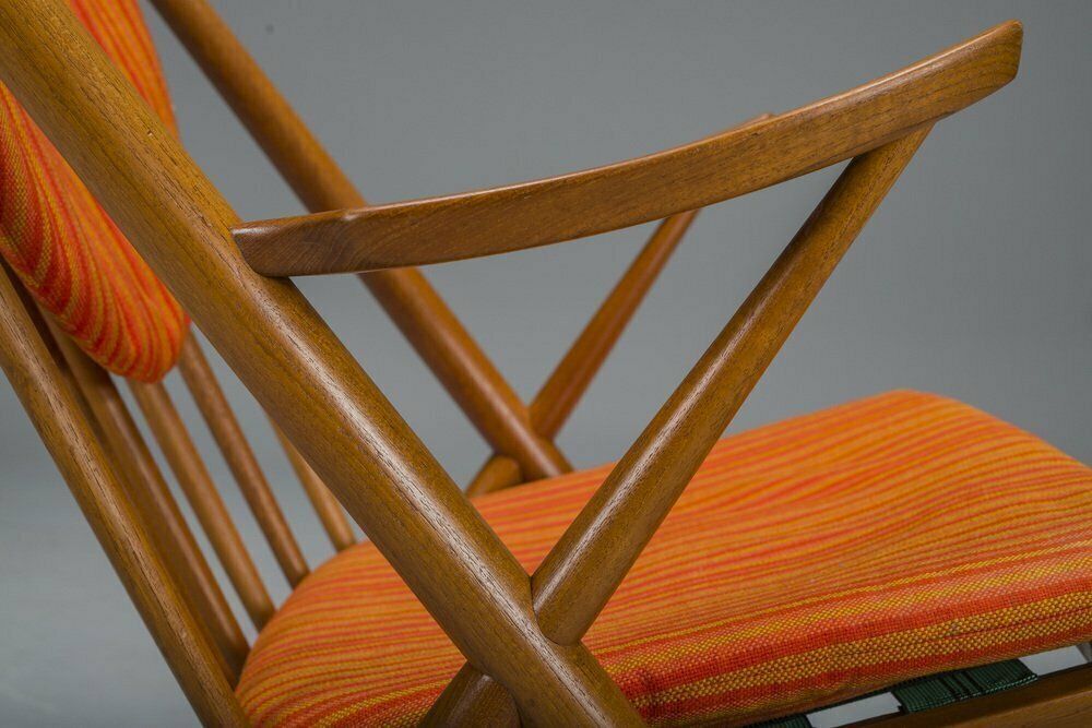 No. 182 Teak Rocking Chair By Frank Reenskaug For Bramin, 1960s photo vinterior