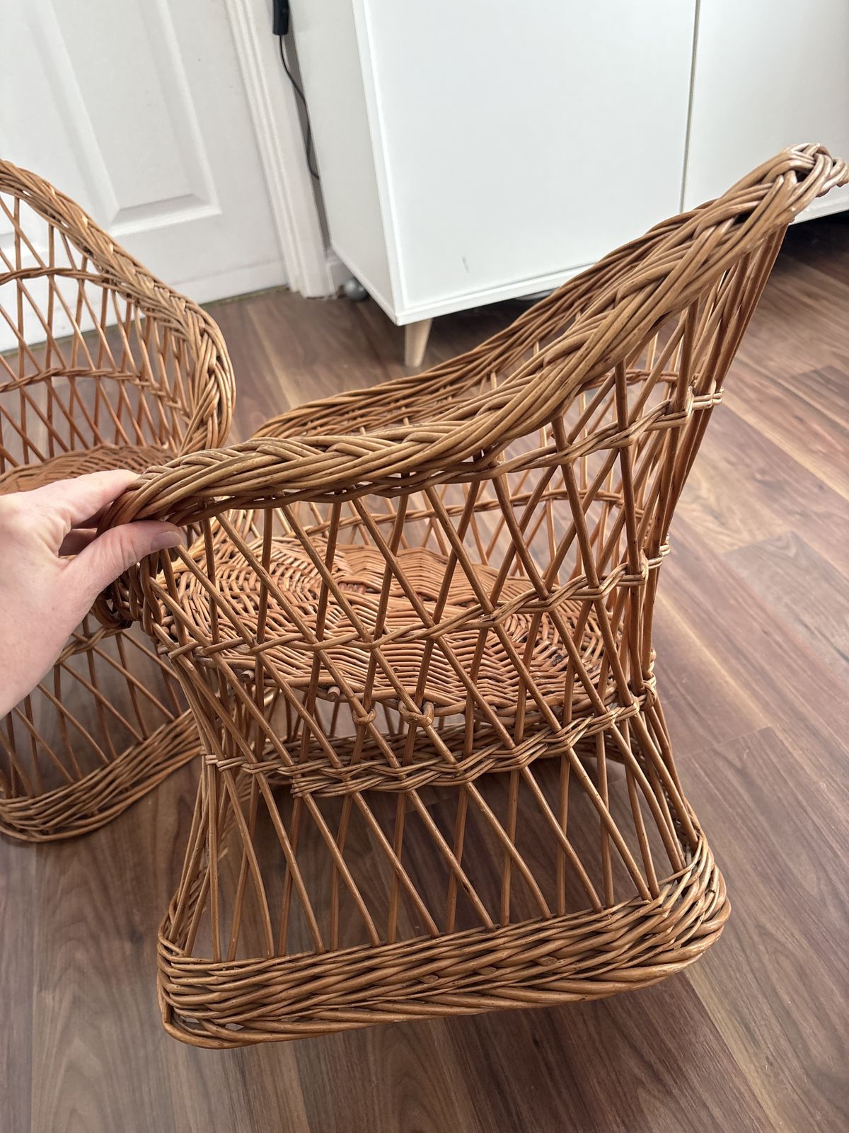Pair Of Children’s Wicker Chairs 1980s photo buy