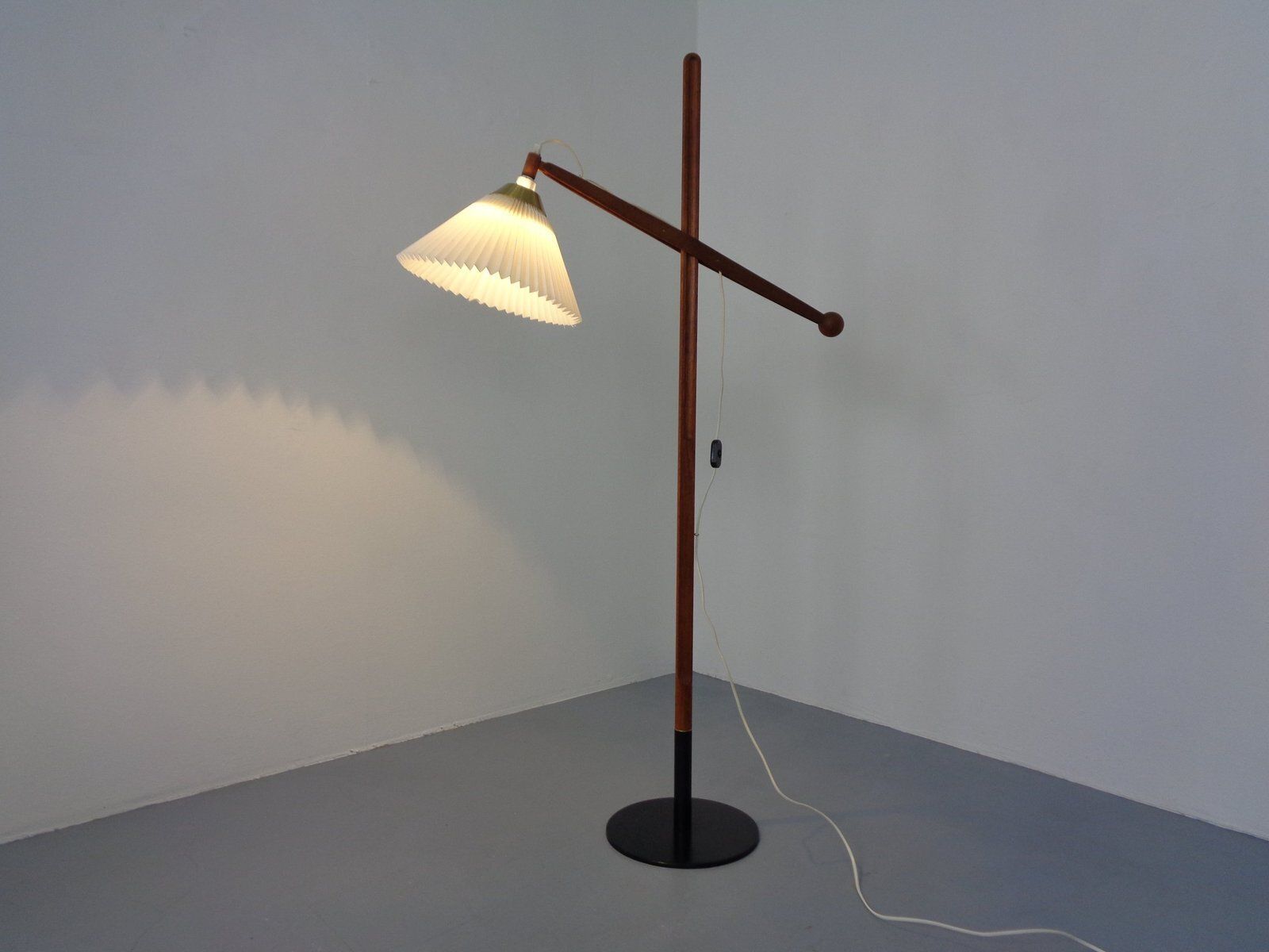 Model 325 Adjustable Floor Lamp In Teak By Vilhelm Wohlert For Le Klint, Denmark, 1950s photo furniture