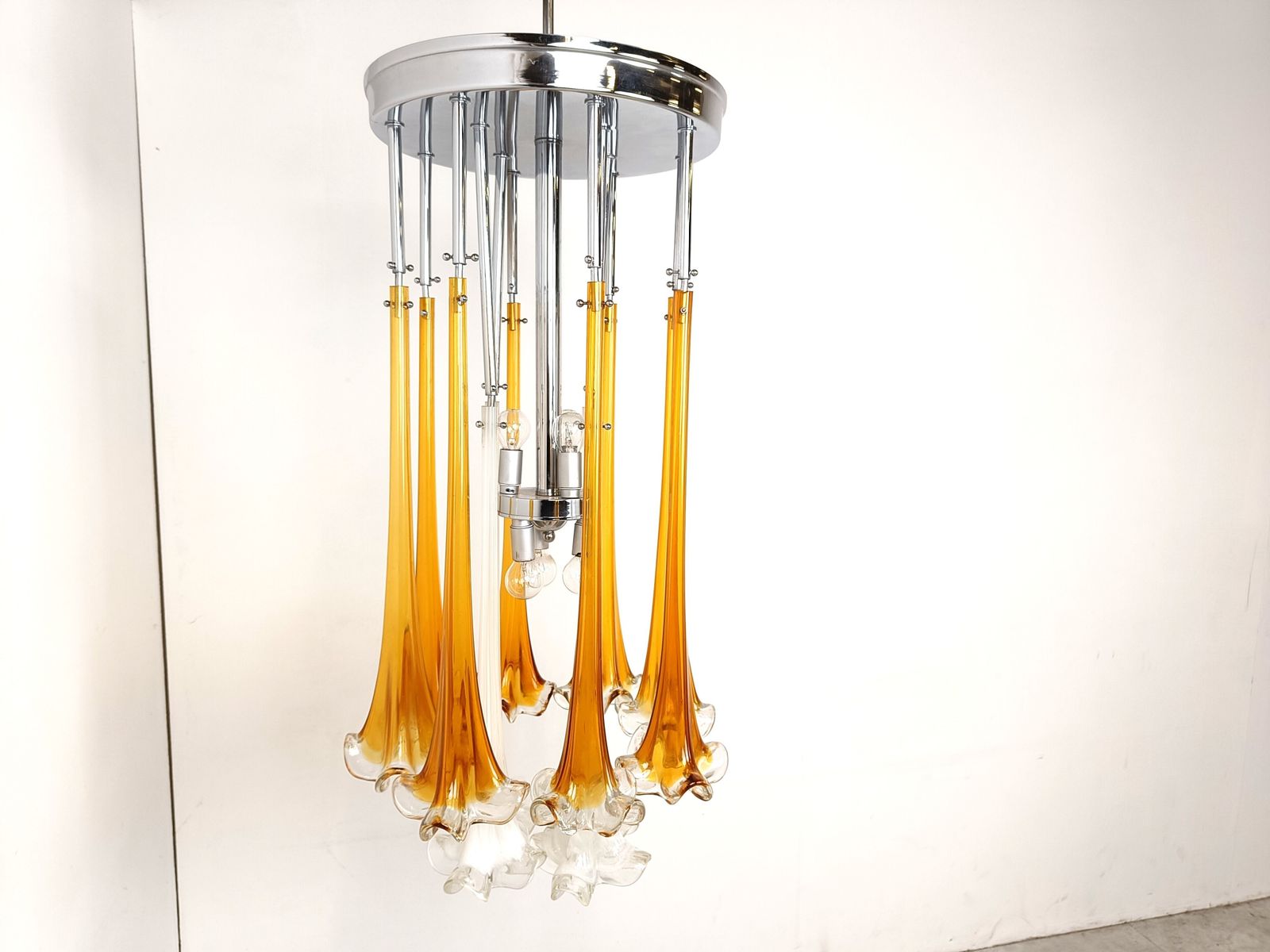 Vintage Paolo Venini Chandelier, 1970s photo Lighting