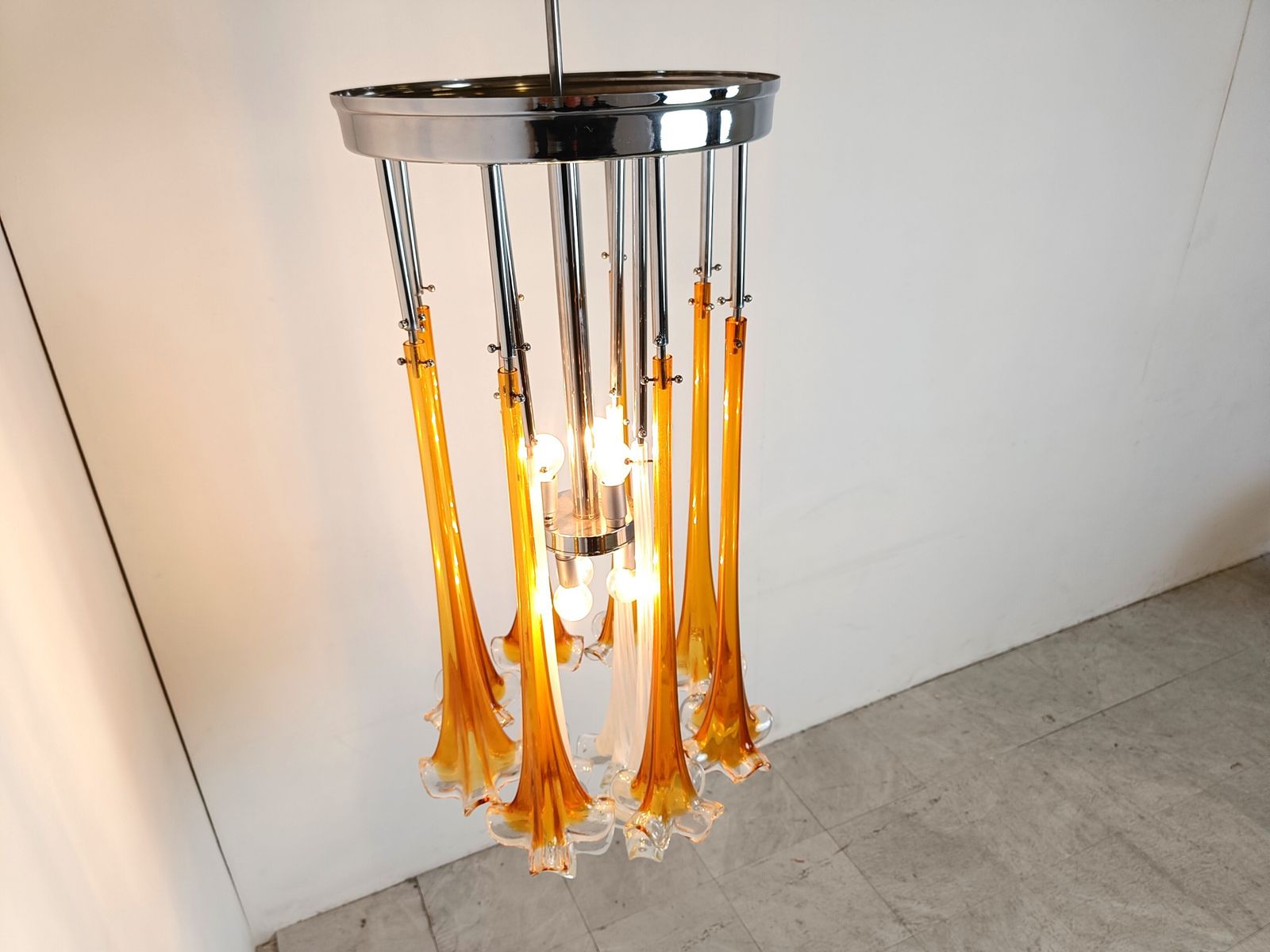 Vintage Paolo Venini Chandelier, 1970s photo vintage