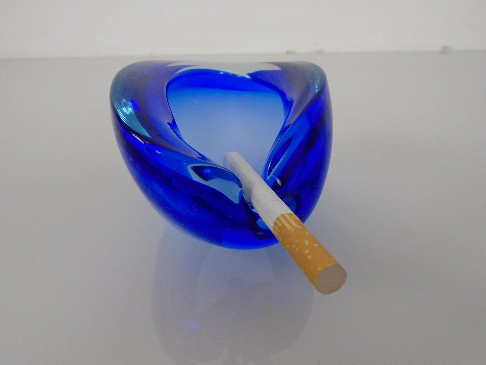 Blue Sommerso Murano Glass Ashtray, Italy, 1960s photo for sale