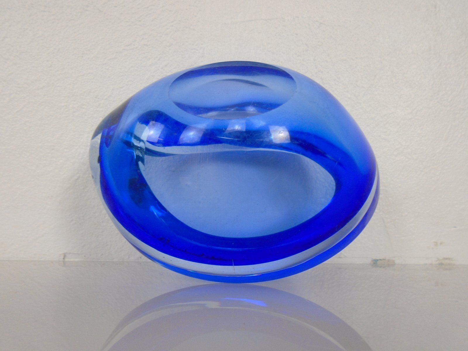 Blue Sommerso Murano Glass Ashtray, Italy, 1960s photo 208.0