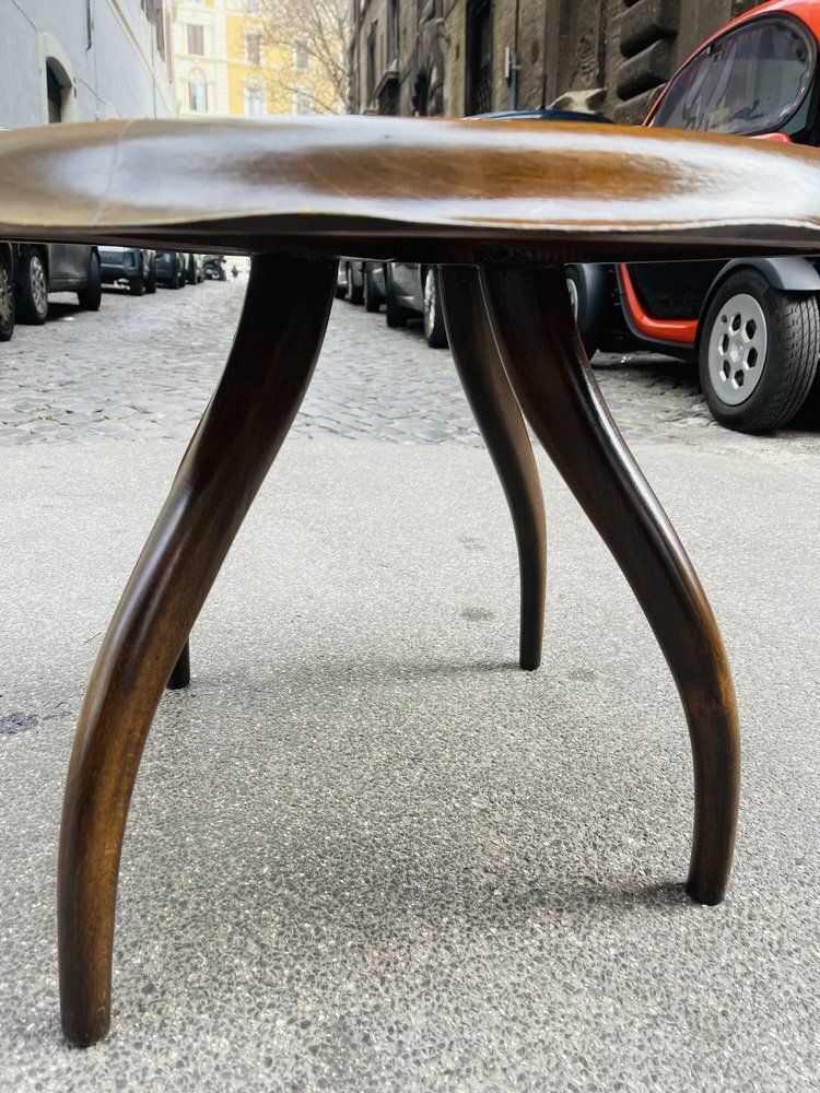Wooden Coffee Table With Crystal By Osvaldo Borsani For Abv, 1960s photo for sale