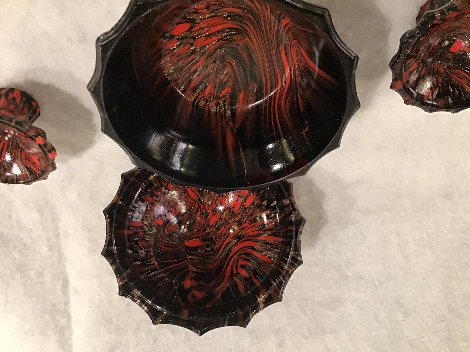 Murano Glasses And Carafe With Lid, 1940s, Set Of 6 photo Home Decor