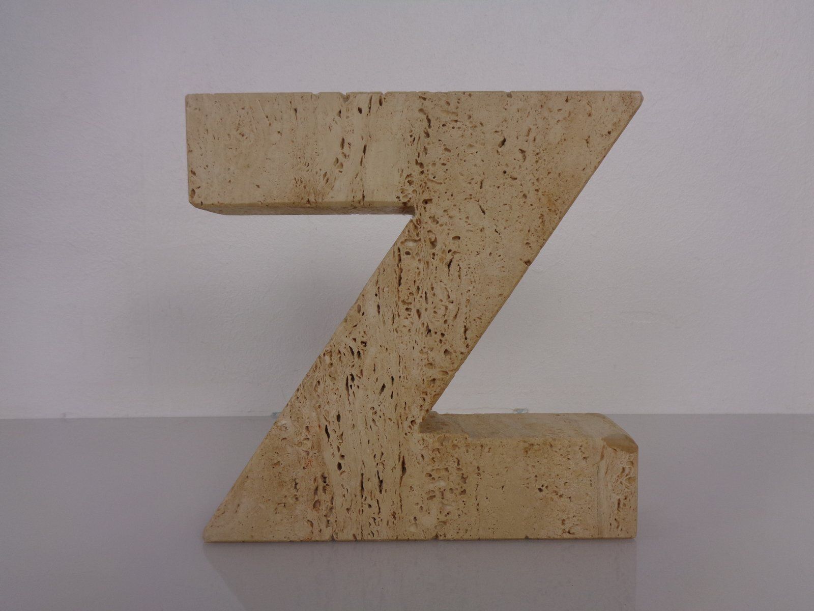 Travertine A To Z Bookends , Italy, 1960s, Set Of 2 photo Home Decor