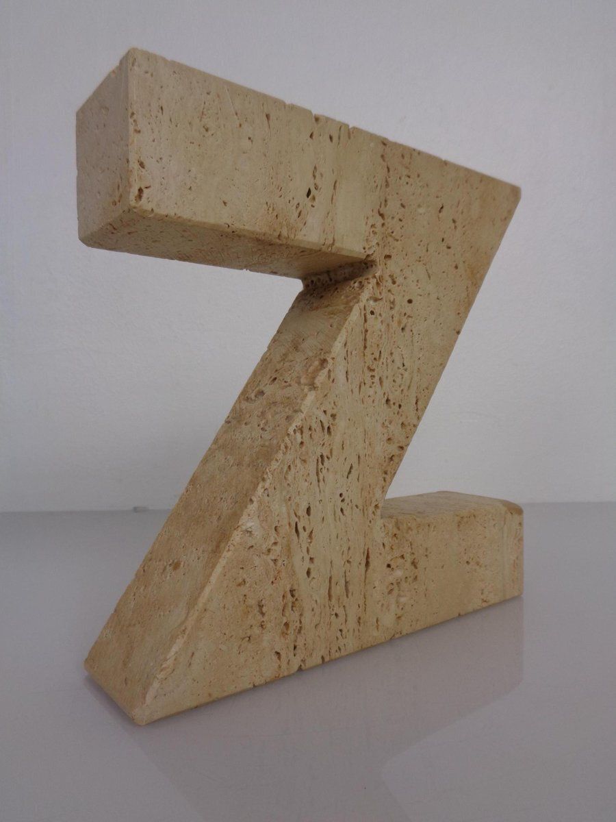photo buy Travertine A To Z Bookends , Italy, 1960s, Set Of 2