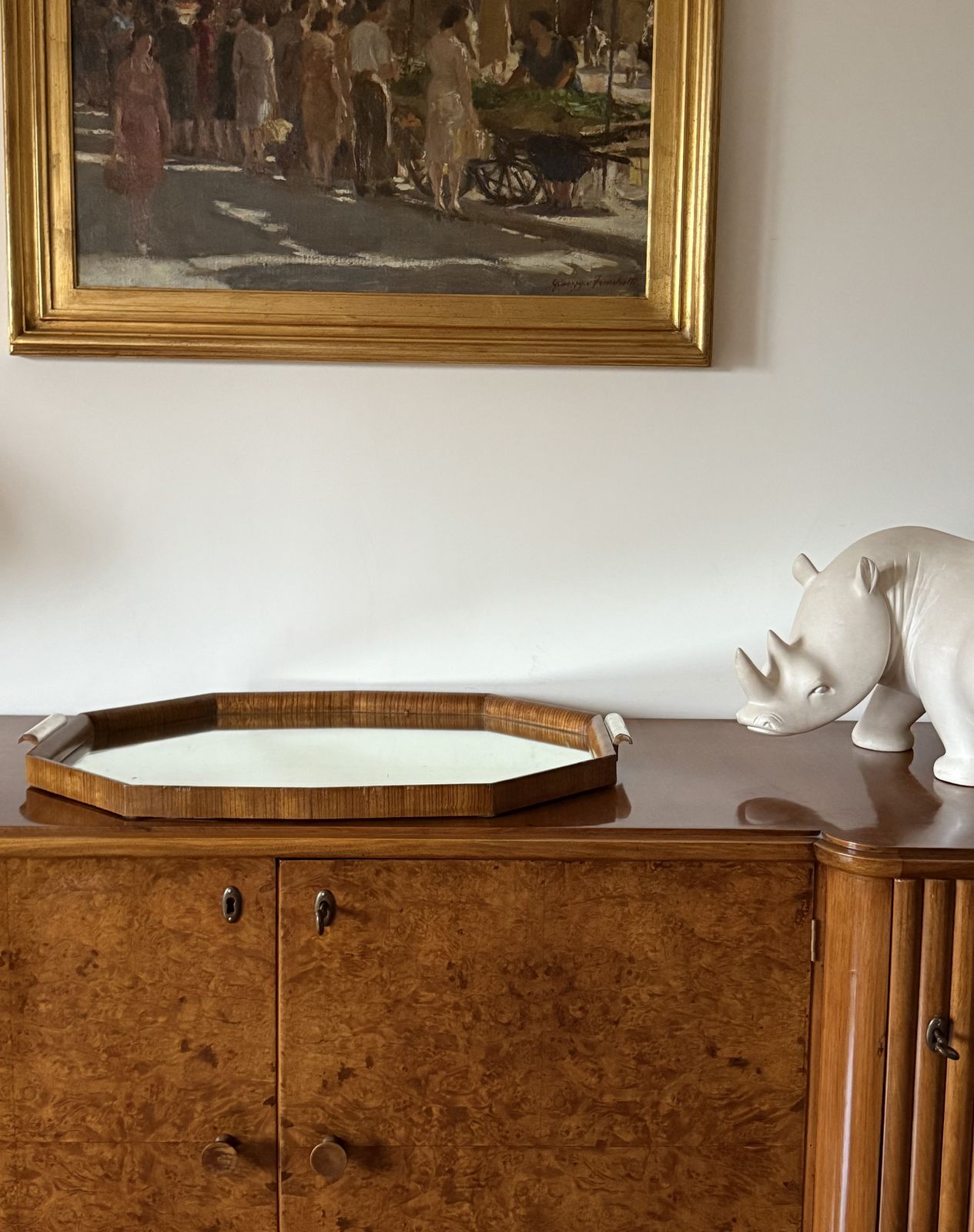 Mid Century Modern Mirrored Tray, Brazil 1960s photo furniture