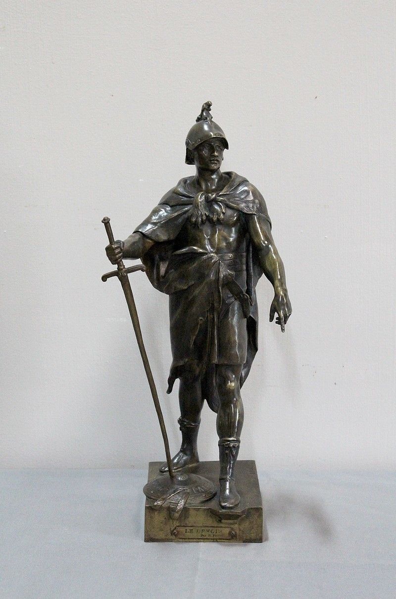 Bronze "Le Devoir" Signed E. Picault 19th Century