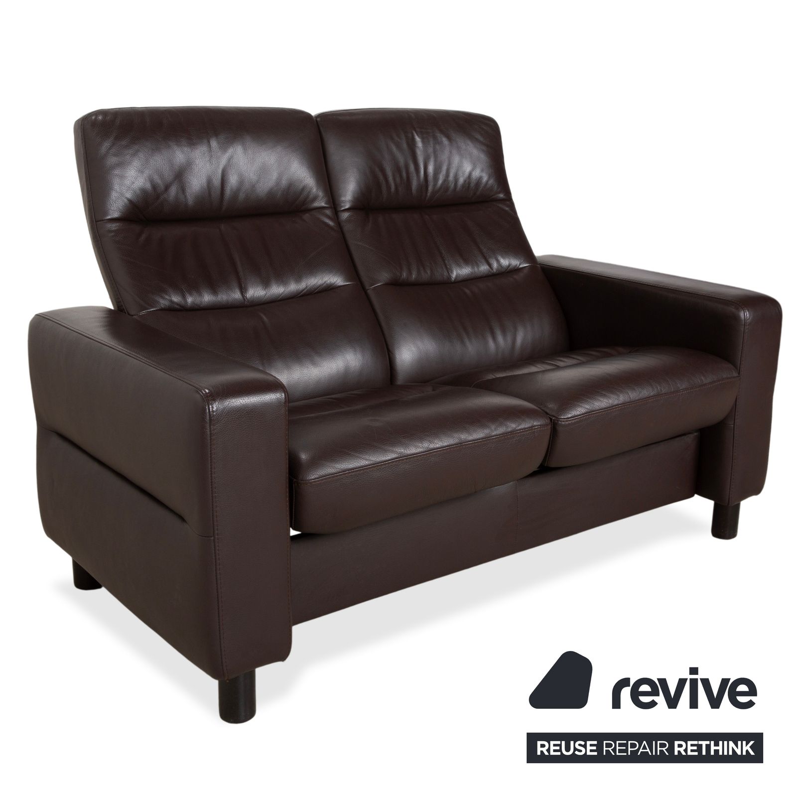 Canapé 2 places Stressless Wave en cuir brun espresso, fonction manuelle photo Mobilier