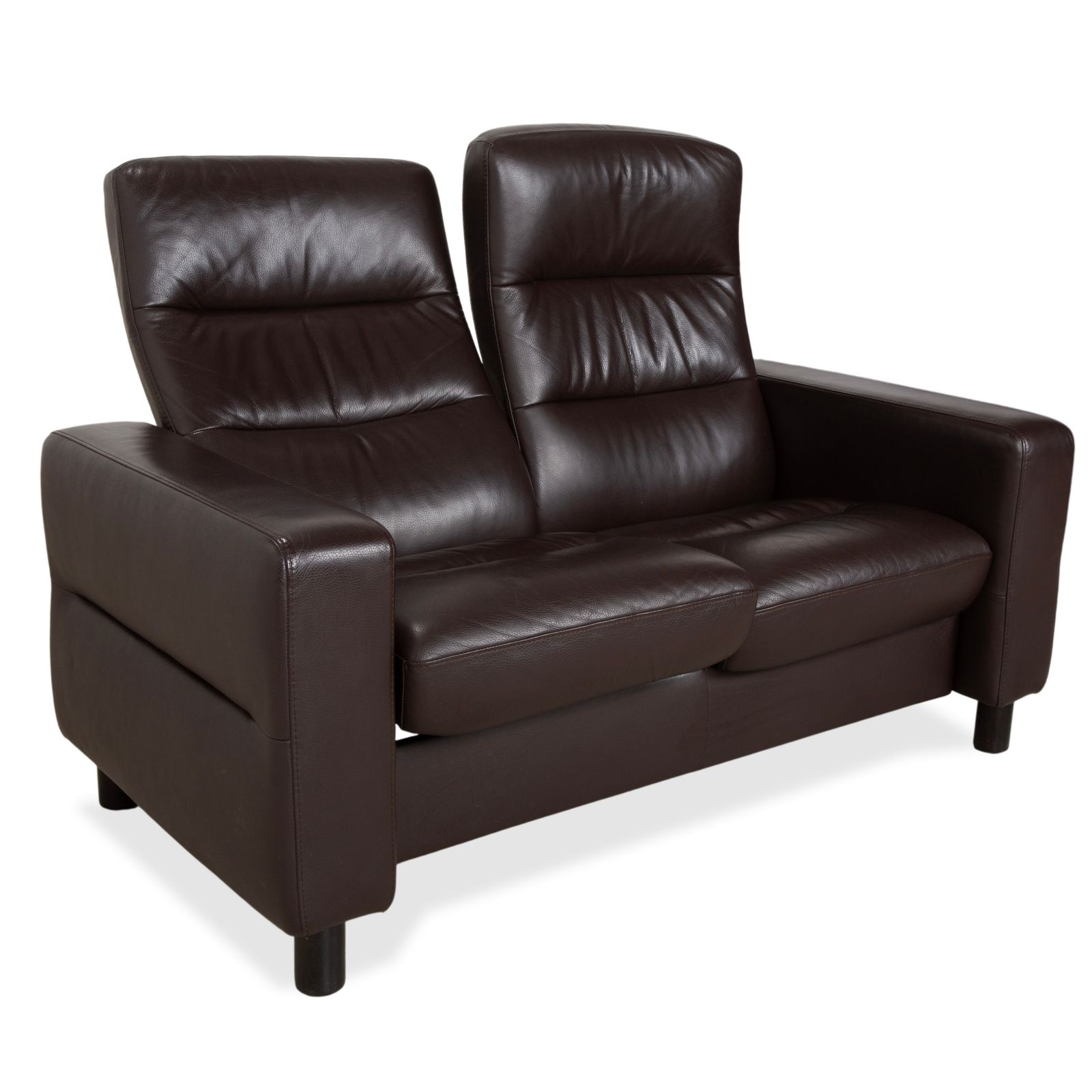 Canapé 2 places Stressless Wave en cuir brun espresso, fonction manuelle photo 1519.0