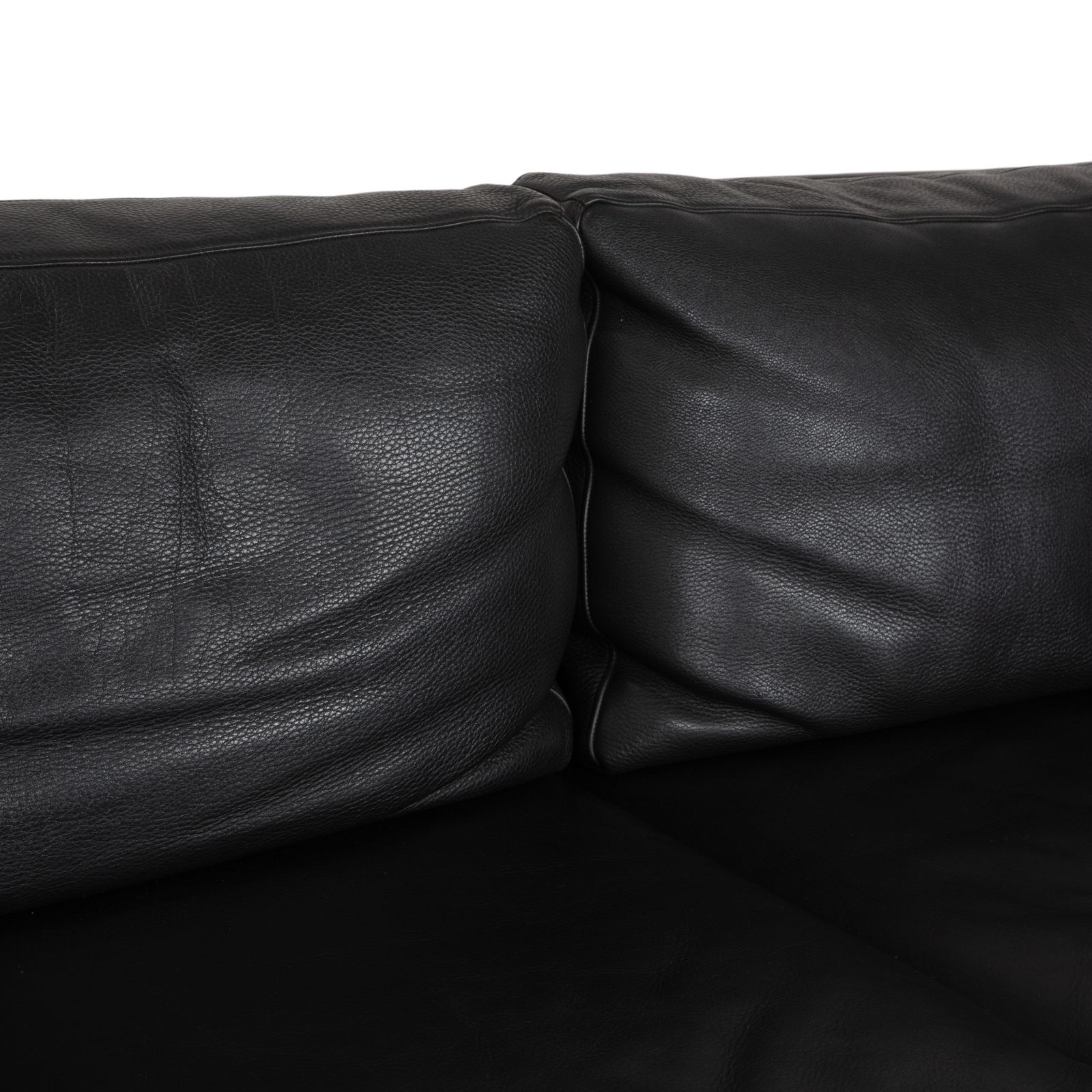 Walter Knoll Living Platform Leather Two Seater Black Sofa Manual Function photo 5477.0