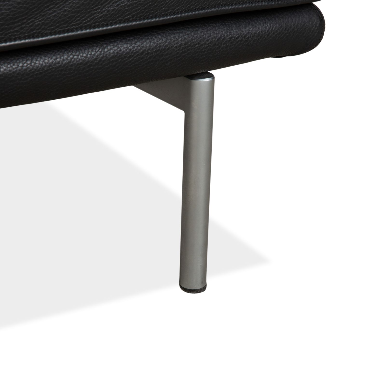 Walter Knoll Living Platform Leather Two Seater Black Sofa Manual Function photo vinterior