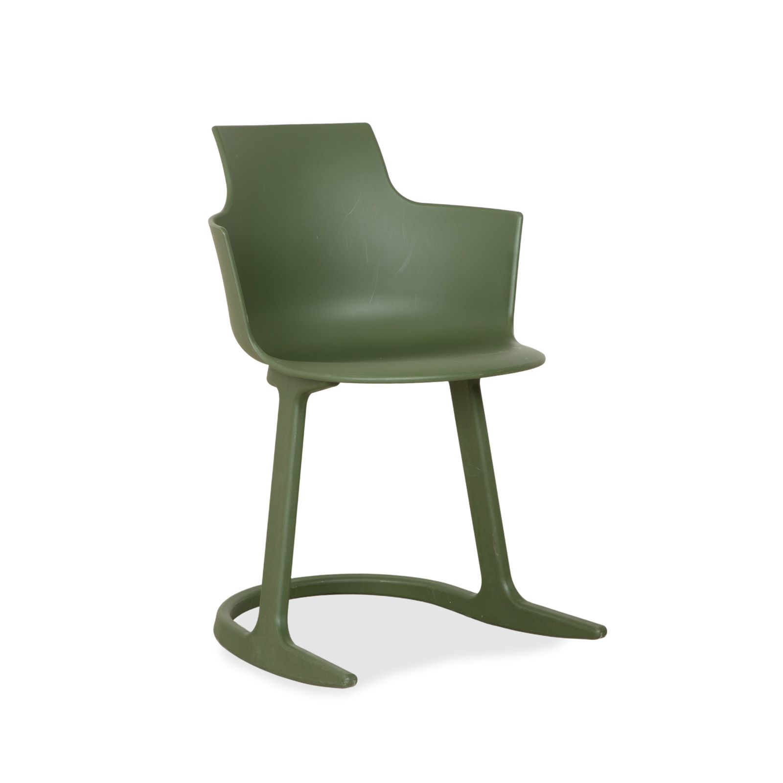 Chaise à bascule Varier Social Tilt en plastique vert, par Snøhetta