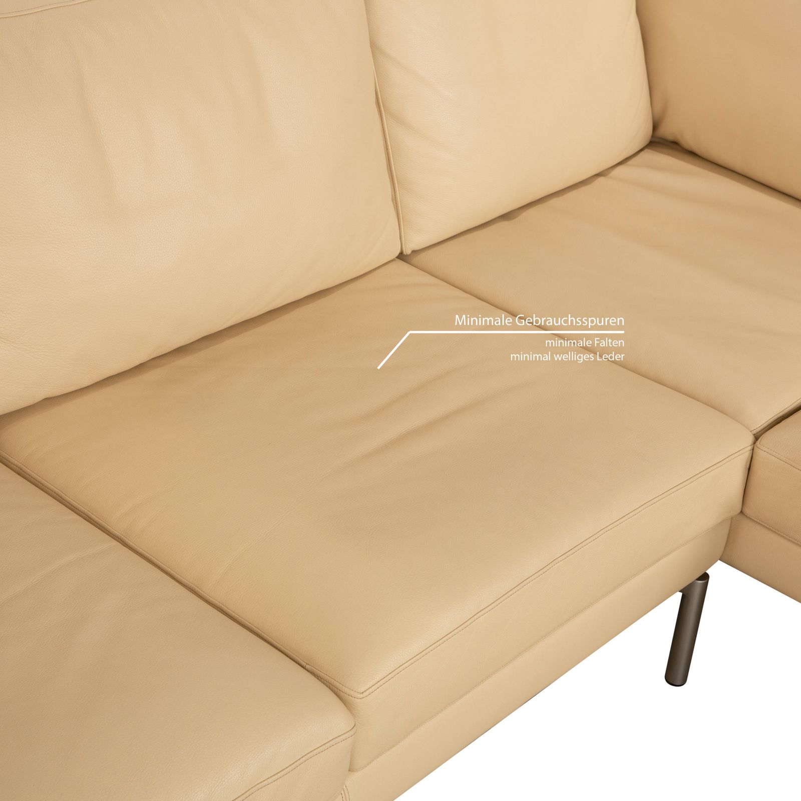 Walter Knoll Good Time Leren Hoekbank Beige Crème photo 9502.0