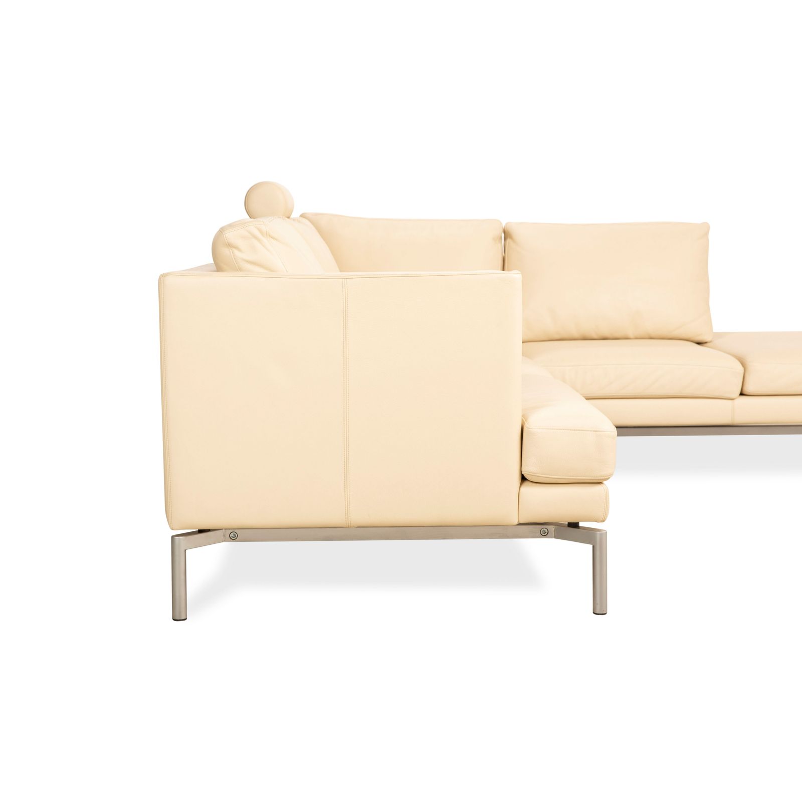 Walter Knoll Good Time Leather Corner Sofa Beige Cream photo vintage