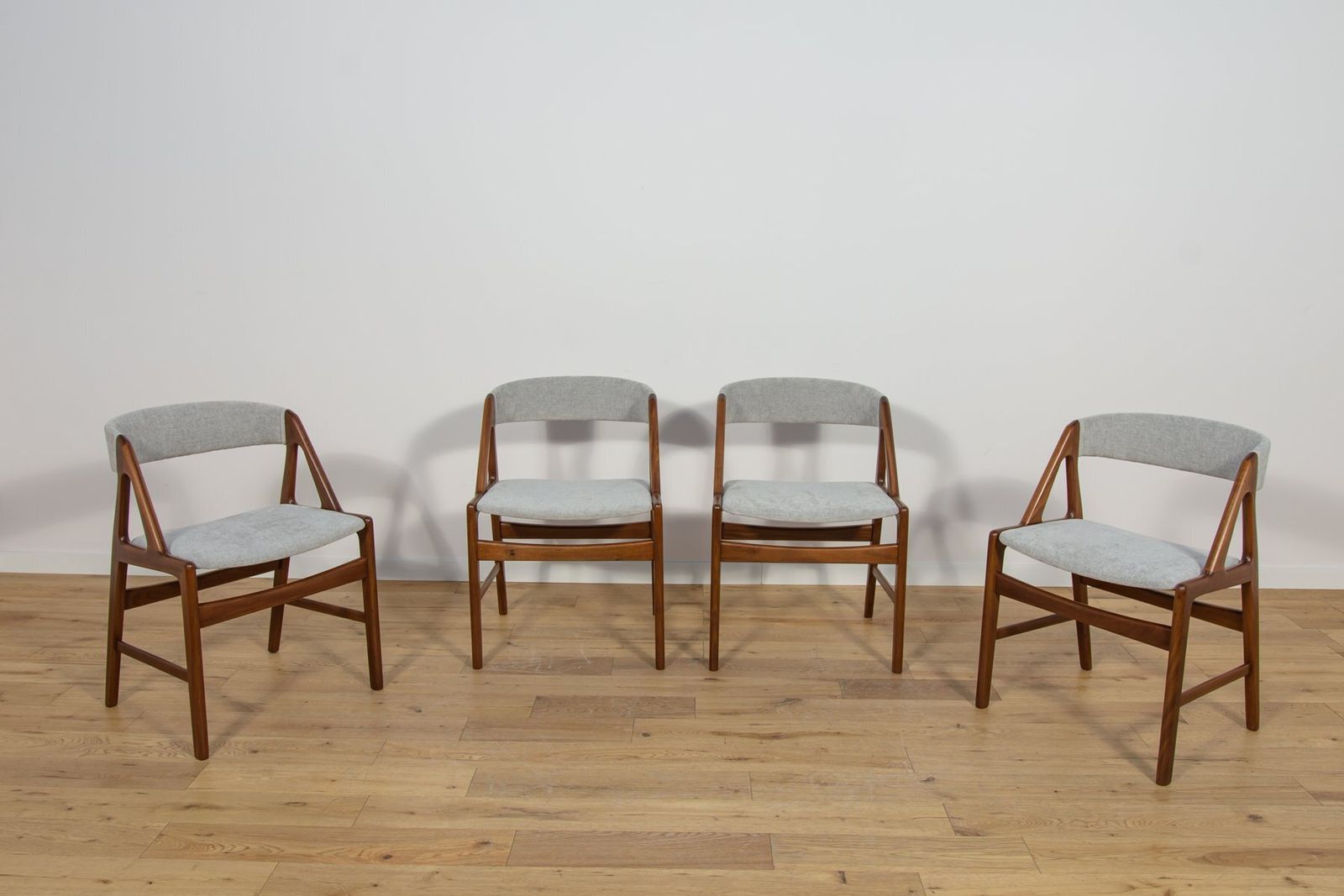 Mid Century Teak Dining Chairs, Denmark 1960s, Set Of 4