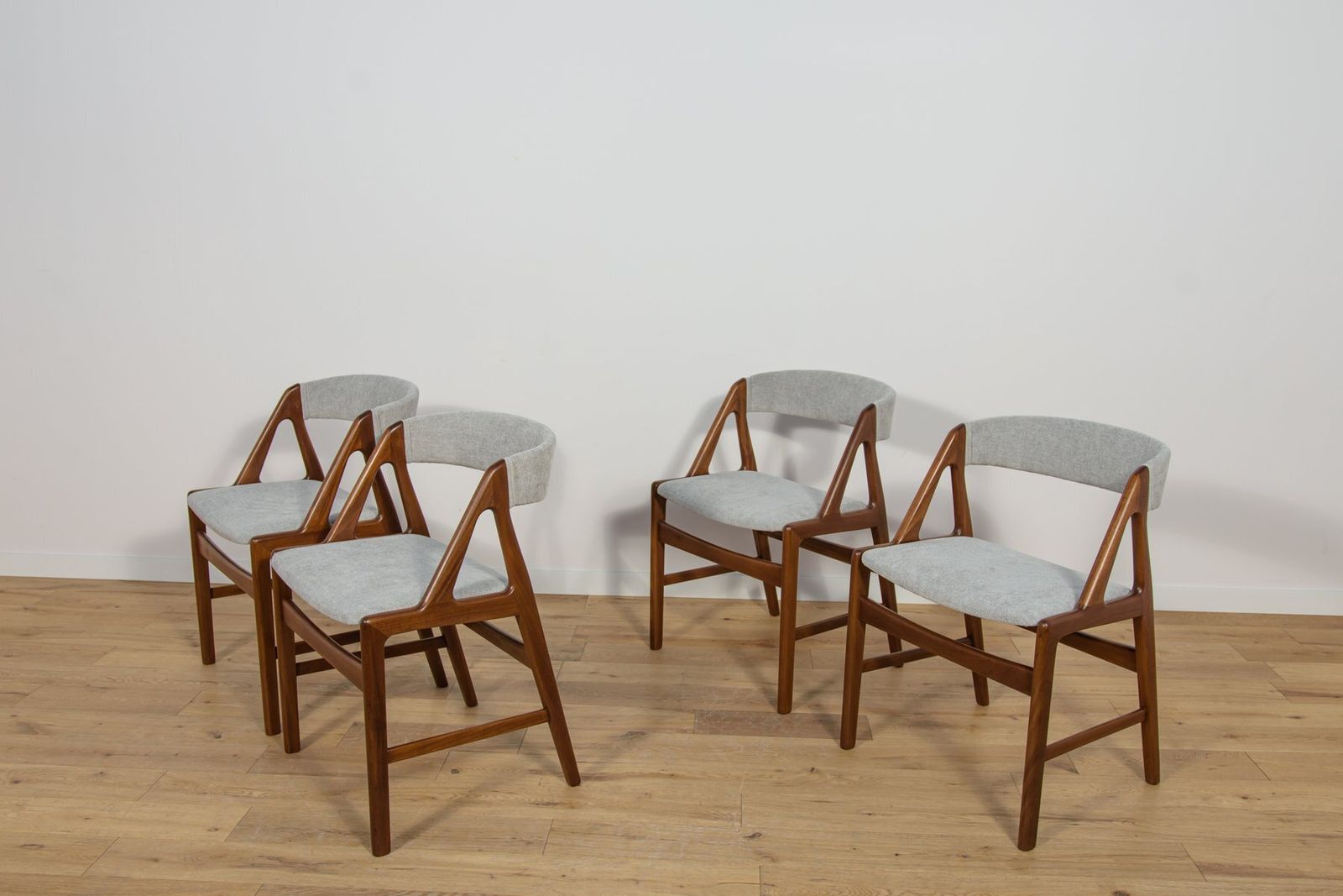 Mid Century Teak Dining Chairs, Denmark 1960s, Set Of 4 photo for sale