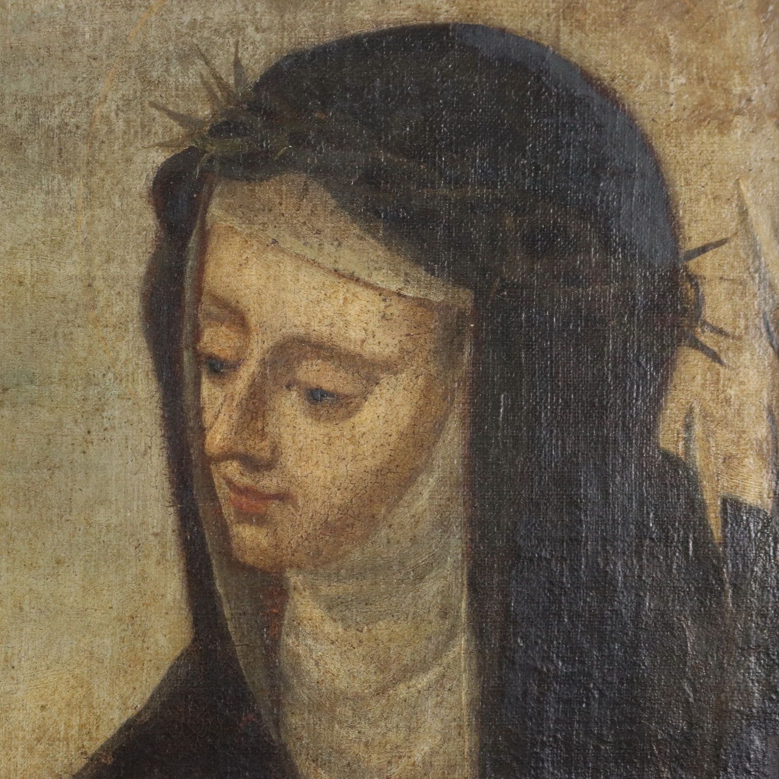 Antique Painting Religious Subject Oil On Canvas XVII Century photo 3500.0