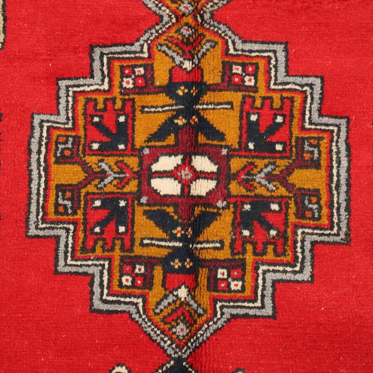 Antique Jorun Carpet Wool Heavy Knot Turkey 83 X 44 In photo Textiles