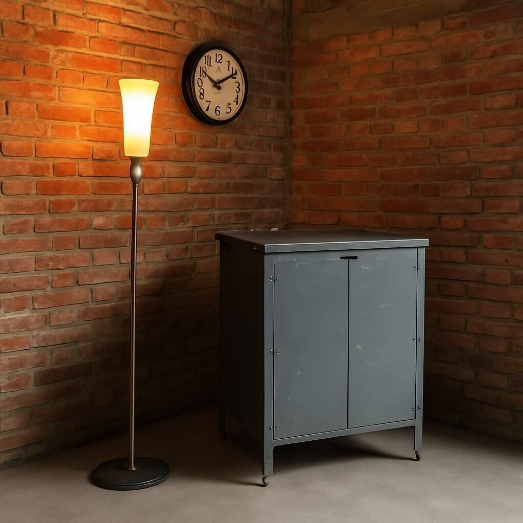 Industrial Cabinet Design Wood Metal Italy 1960s photo furniture