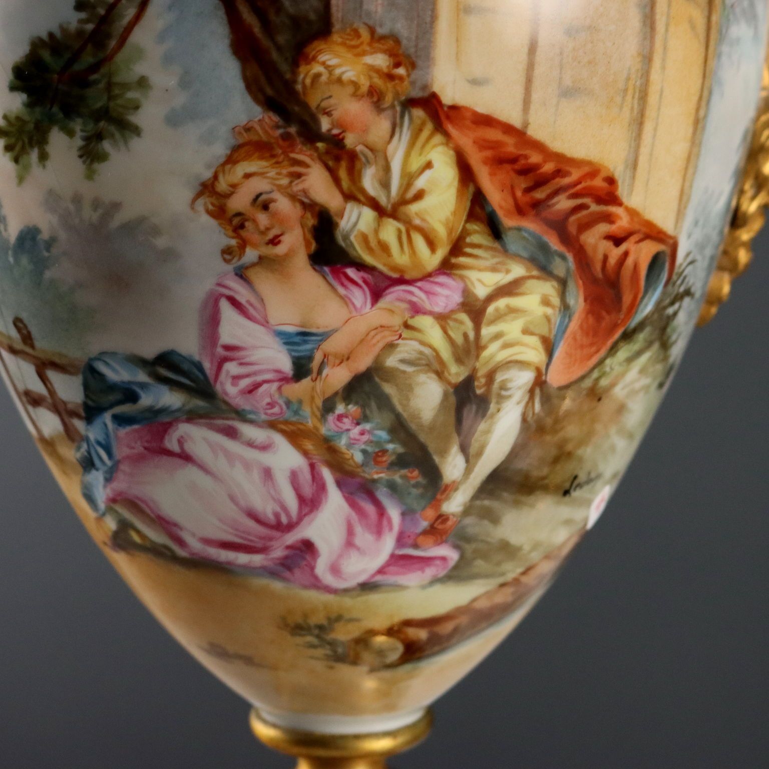Antique Vases Sèvres Porcelain Decorations France XIX Century photo 1600.0