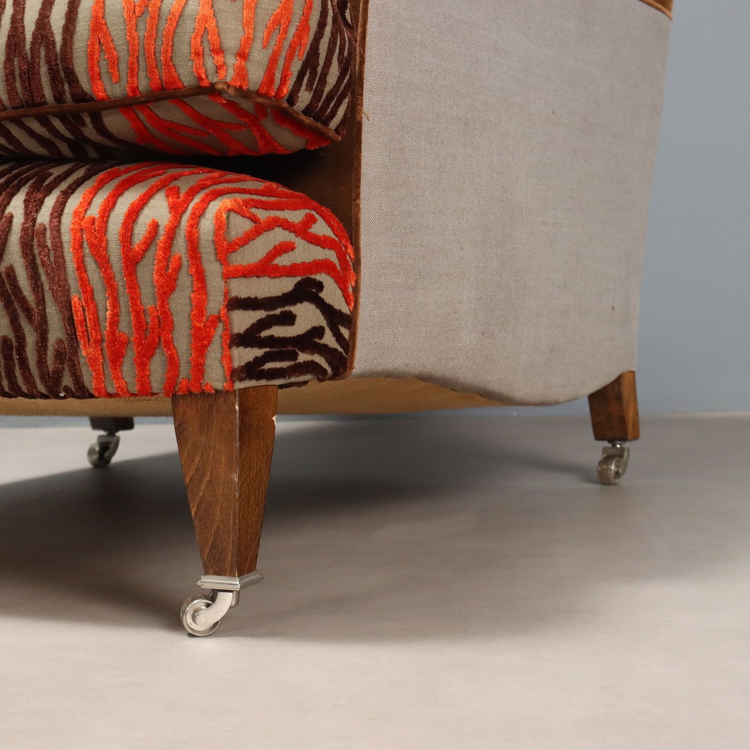 Antique Armchairs Set Velvet Fabric Italy XX Century photo buy