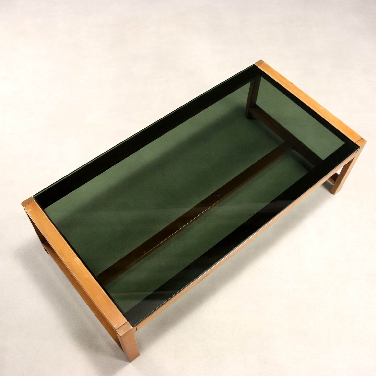 Vintage Coffee Table Painted Beech Glass Top Design 1980s photo buy