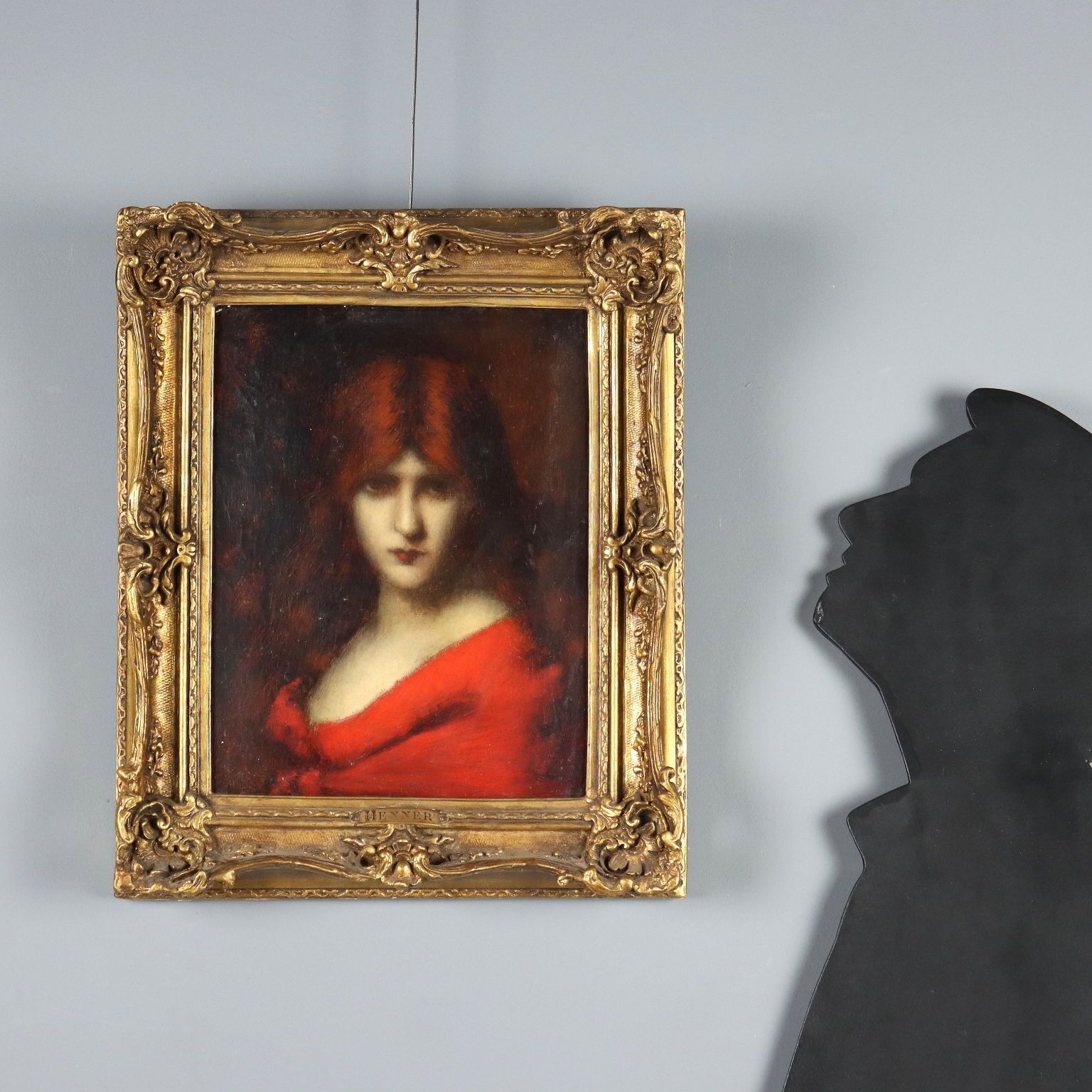 Antique Painting Attributed To Jean Jacques Henner Portrait Of A Woman photo furniture