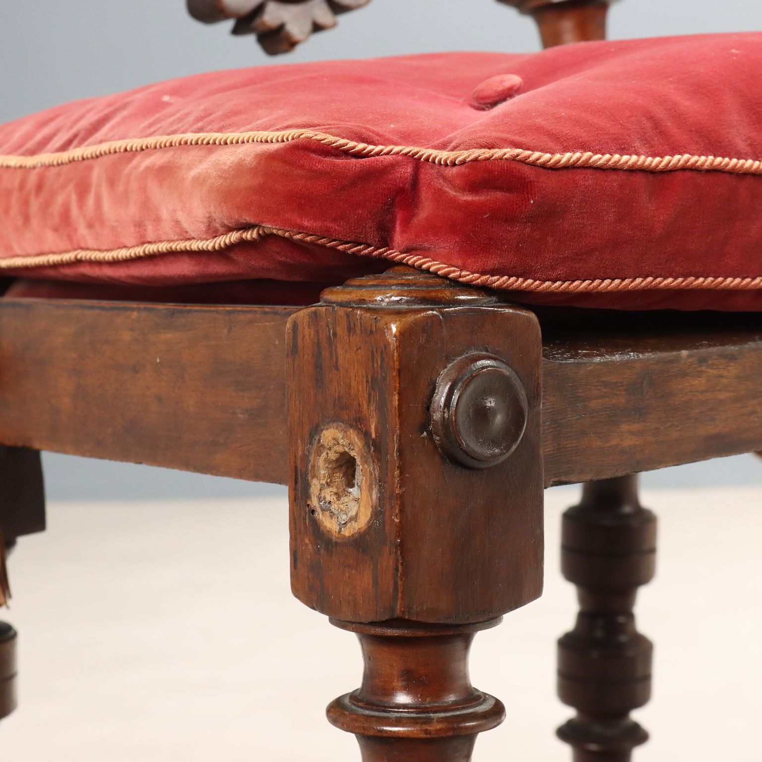 Chairs Baroque Style Velvet Seat Italy XX Century photo vinterior