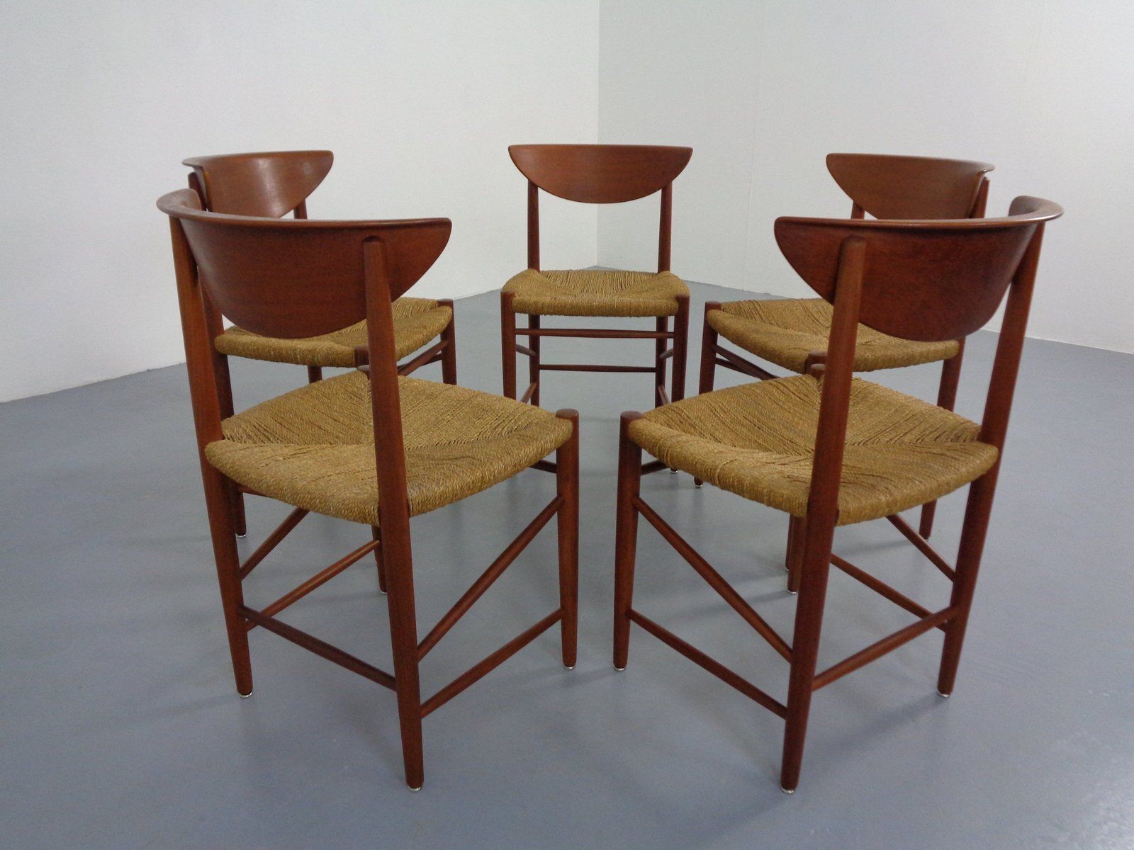 Modell 316 Dining Chairs By Peter Hvidt & Orla Mølgaard Nielsen For Søborg Furniture, Denmark, 1950s, Set Of 5 photo Furniture