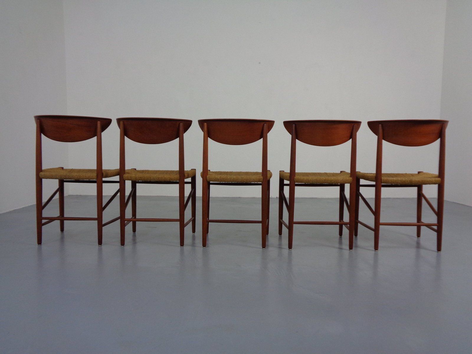 Modell 316 Dining Chairs By Peter Hvidt & Orla Mølgaard Nielsen For Søborg Furniture, Denmark, 1950s, Set Of 5 photo vinterior