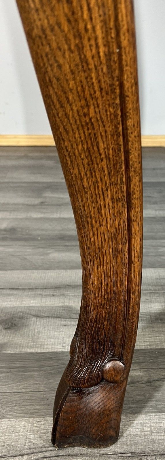 Dining Table Vintage French Carved Oak Solid Dining Table Lot 4753 photo vinterior